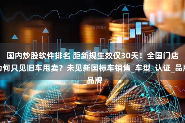 国内炒股软件排名 距新规生效仅30天！全国门店为何只见旧车甩卖？未见新国标车销售_车型_认证_品牌