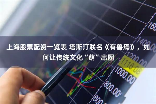上海股票配资一览表 塔斯汀联名《有兽焉》，如何让传统文化“萌”出圈